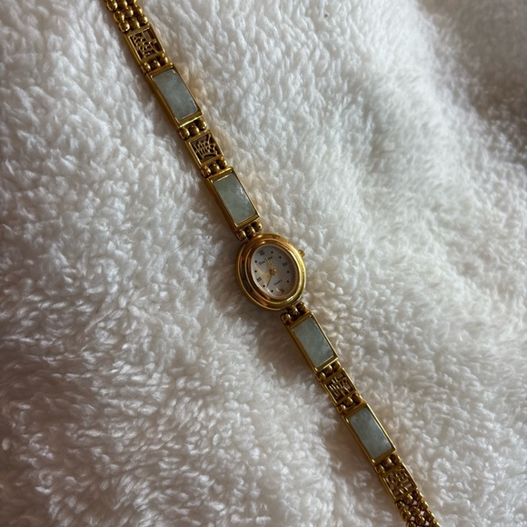 4 Vintage Jade Watch Gem Time Quartz. New Battery - Picture 2 of 9